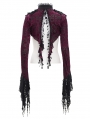 Retro Gothic Lace Embossed Velvet Shrug Cape for Women