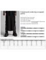 Black Gothic Cyberpunk Wide Leg Cropped Pants for Men