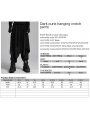 Black Gothic Dark Punk Drop Crotch Loose Pants for Men