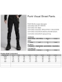 Black Gothic Punk Visual Eyelet Decor Street Pants for Men