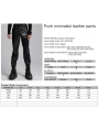 Black Gothic Punk Minimalist Studded Faux Leather Pants for Men