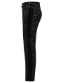 Black Gothic Gorgeous Palace Velvet Suit Pants for Men