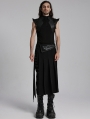 Black Gothic Punk Personality Men's Pleated Half Skirt