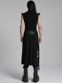 Black Gothic Punk Personality Men's Pleated Half Skirt