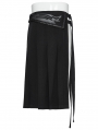 Black Gothic Punk Personality Men's Pleated Half Skirt