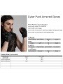 Black Gothic Cyber Punk Spike Armored Gloves for Men