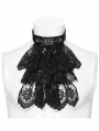 Black Gorgeous Gothic Embroidered Mesh Collar for Men