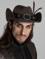 Coffee Gothic Punk Western Cowboy Hat for Men