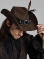 Coffee Gothic Punk Western Cowboy Hat for Men