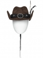 Coffee Gothic Punk Western Cowboy Hat for Men