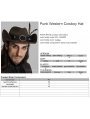 Coffee Gothic Punk Western Cowboy Hat for Men