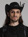 Black Gothic Punk Western Cowboy Hat for Men