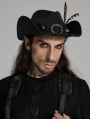 Black Gothic Punk Western Cowboy Hat for Men