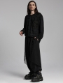 Black Gothic Decadent Loose Casual Knit T-Shirt for Men