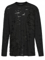 Black Gothic Decadent Loose Casual Knit T-Shirt for Men