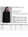 Black Gothic Decadent Loose Casual Knit T-Shirt for Men