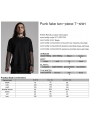 Black Gothic Punk Fake Two-Piece Mesh Spliced T-Shirt for Men