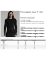 Black Gothic Personalized Cyberpunk Knitted T-Shirt for Men