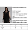 Black Gothic Punk Hooded Decadent Mesh Knitted Vest for Men