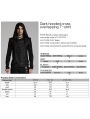 Black Gothic Dark Hooded Cross Overlapping T-Shirt for Men