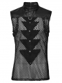 Black Gothic Punk Personalized Functional Mesh T-Shirt for Men