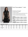 Black Gothic Punk Personalized Functional Mesh T-Shirt for Men