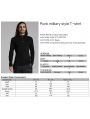 Black Gothic Punk Military Style Knitted T-Shirt for Men