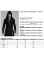 Black Gothic Dark Punk Handsome Hooded T-Shirt for Men