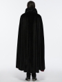 Black and Red Gothic Bat Collar Dark Night Count's Long Cloak