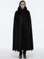 Black Gothic Bat Collar Dark Night Count's Long Cloak