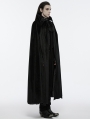 Black Gothic Bat Collar Dark Night Count's Long Cloak