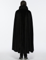 Black Gothic Bat Collar Dark Night Count's Long Cloak