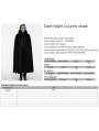 Black Gothic Bat Collar Dark Night Count's Long Cloak