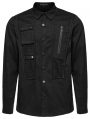 Black Gothic Cyberpunk Functional Long Sleeve Shirt for Men