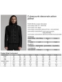 Black Gothic Cyberpunk Deconstruction Stand Collar Jacket for Men