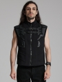 Black Gothic Cyberpunk Personalized Sweater Vest for Men