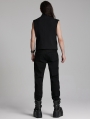 Black Gothic Cyberpunk Personalized Sweater Vest for Men