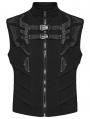 Black Gothic Cyberpunk Personalized Sweater Vest for Men