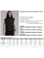 Black Gothic Cyberpunk Personalized Sweater Vest for Men