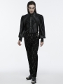 Black Gothic Layered Lace Gorgeous Puff Sleeve Shirt for Men