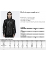 Black Gothic Dragon Scale Faux Leather Fitted Shirt for Men