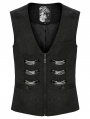 Black Gothic Dragon Scale Textured Jacquard Gentleman's Vest