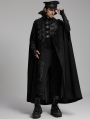 Black Gothic Punk Stand Up Collar Handsome Cape for Men