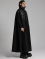 Black Gothic Punk Stand Up Collar Handsome Cape for Men