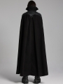 Black Gothic Punk Stand Up Collar Handsome Cape for Men