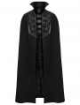 Black Gothic Punk Stand Up Collar Handsome Cape for Men