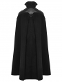 Black Gothic Punk Stand Up Collar Handsome Cape for Men