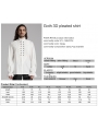 White Gothic Retro 3D Pleated Lantern Sleeve Shirt for Men