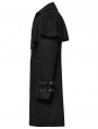 Black Gothic Retro Zip Front Cloak Style Jacket for Men