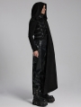 Black Gothic Punk Asymmetric Detachable Half Cloak for Men